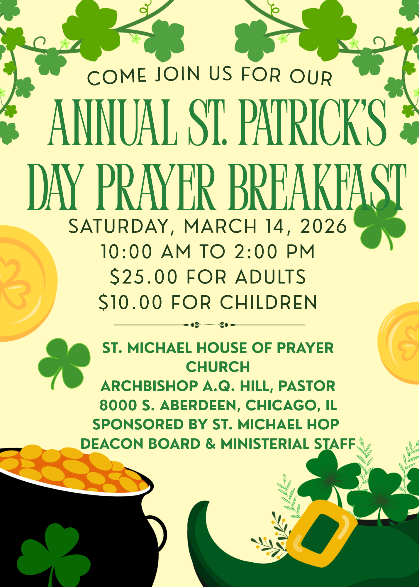 St Patrick's Day Prayer Breakfast